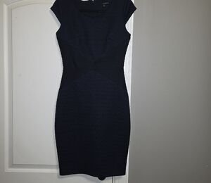 Signature by Sangria Dark Blue and Black Mini Dress